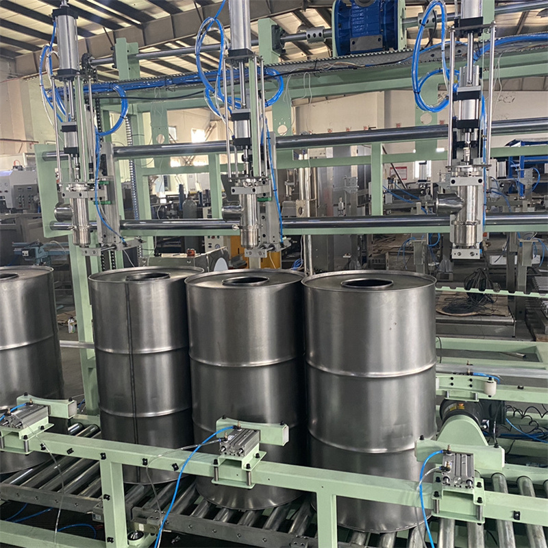 Fully Automatic Liquid Filling Sealing Line, Steel Oil Drum / Bitumen Barrel Drum Filling Line