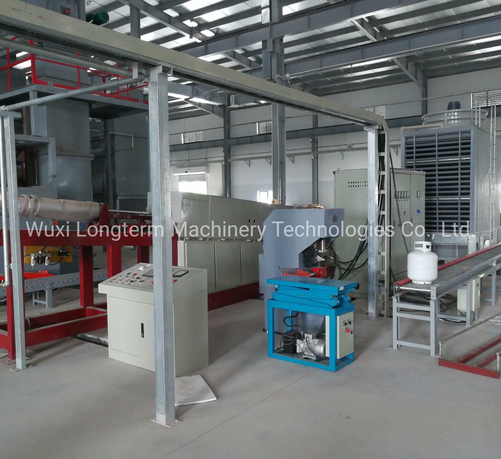 LPG Cylinder Overhead Conveyor Shot Blasting Machine