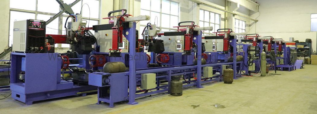 Fully Automatic LPG Gas Cylinder Body Circular Welding Machine, LPG Cylinder Circumferential Seam MIG Welding Machine~