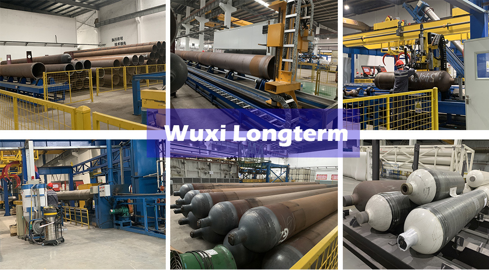 Large Capacity Seamless Steel Gas Cylinder N2 He Air Hydrogen CNG Cylinder Tube Bundle Container Tank