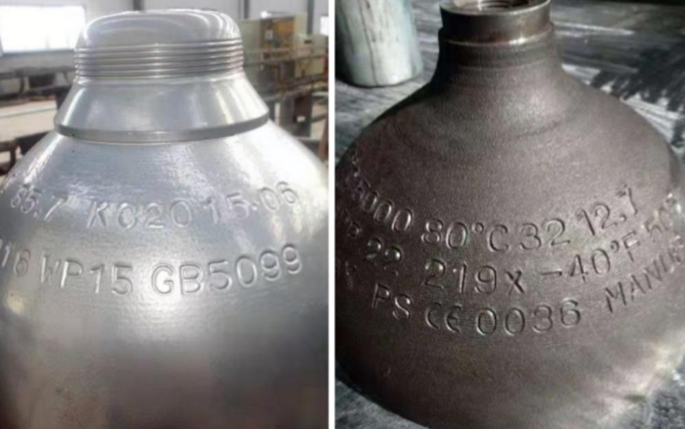 Automatic CNG Gas Cylinder Embossing, Oxygen Cylinder Neck Coding/Marking Machine^