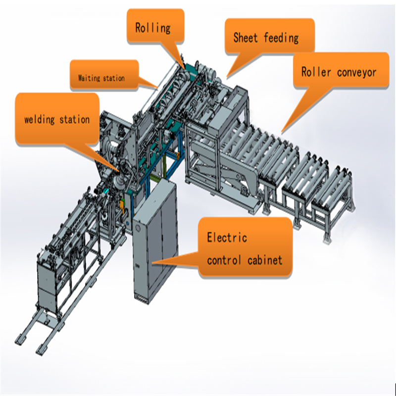 Automatic Steel Drum/Steel Barrel Longitudinal Resistance Seam Welding Machine