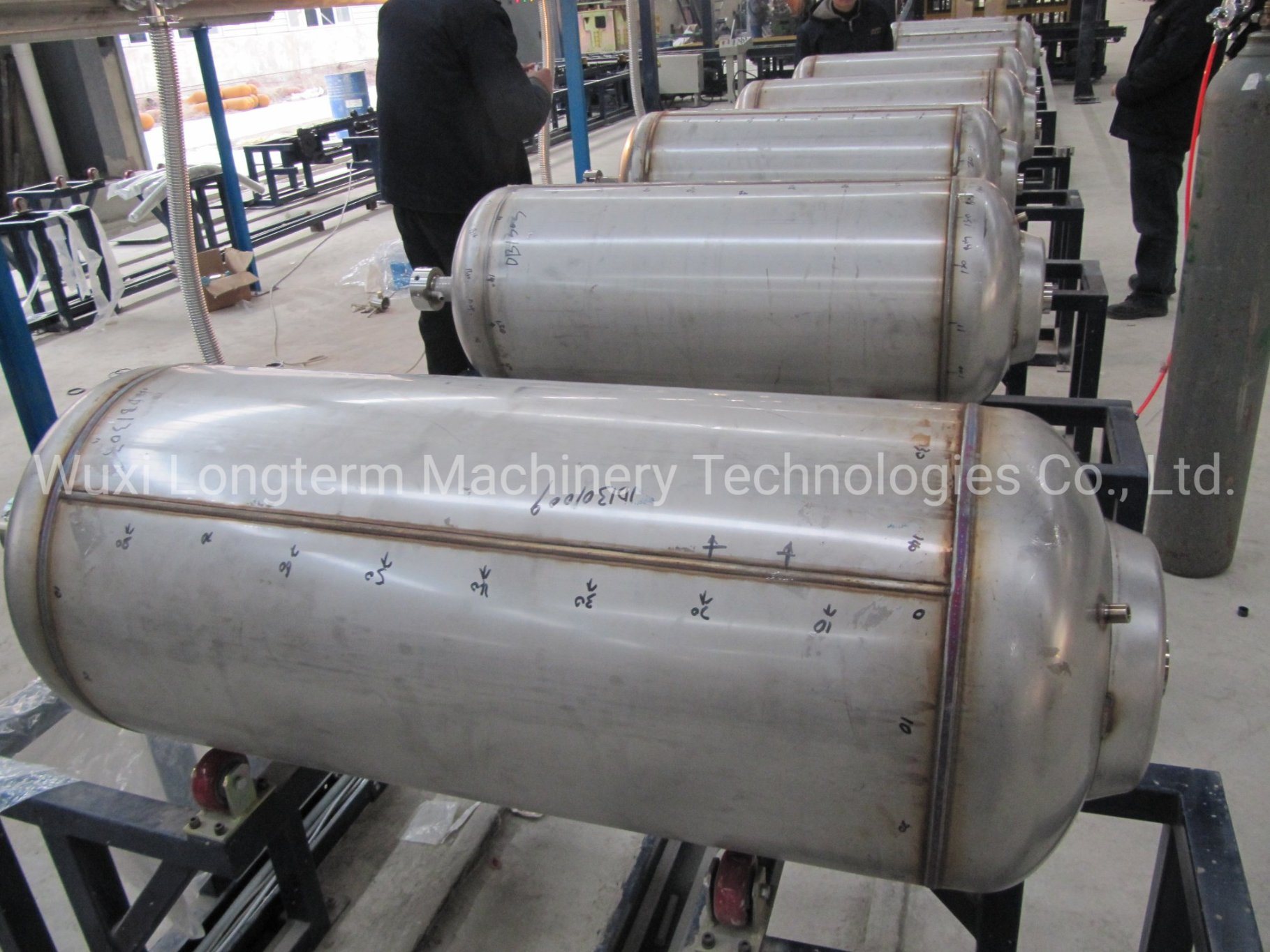Precision Circumferential Lathe Welding for Pressure LNG Cylinder, Automatic Circular Seam Welding Machine Manufacture!