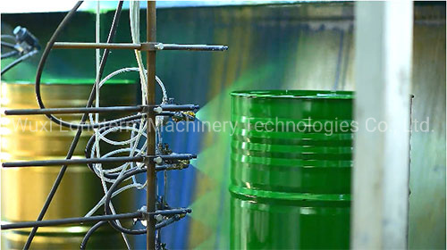 High Quality Steel Drum Oil Barrel Spray Painting Booth, Chinese OEM Design Bitumen Drum Painting Line!