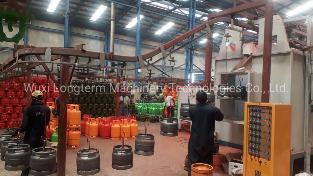 High Quality Automatic LPG Cylinder Paint Spraying Production Line, Dust Free Automatic LPG Cylinder Spray Painting Booth!