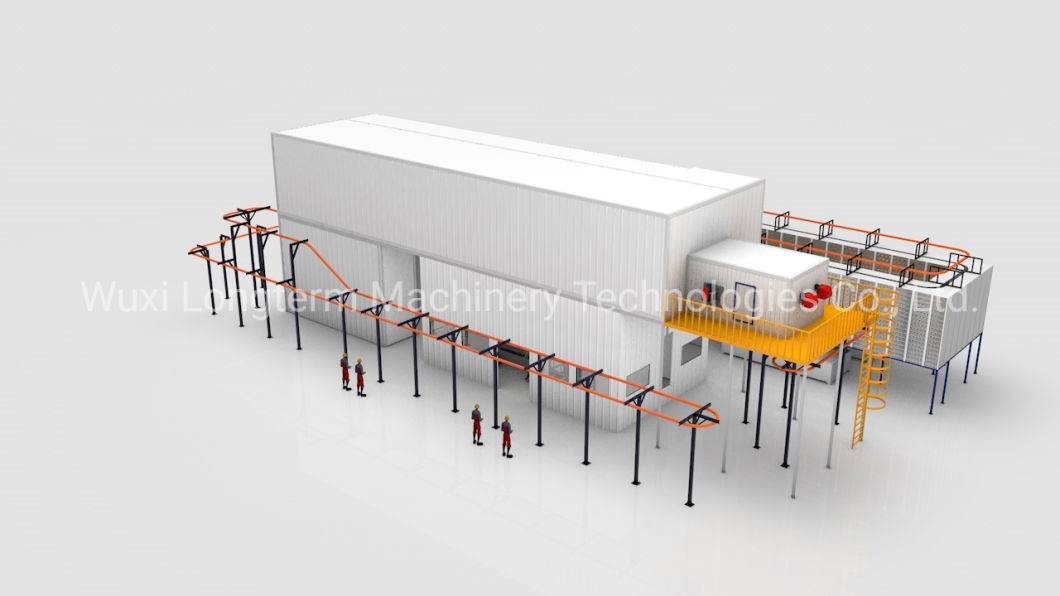 Fully Automatic Ce Approved Powder Coat Production for Furniture, Fully Automatic Automatic Painting Gun Spray Booths&