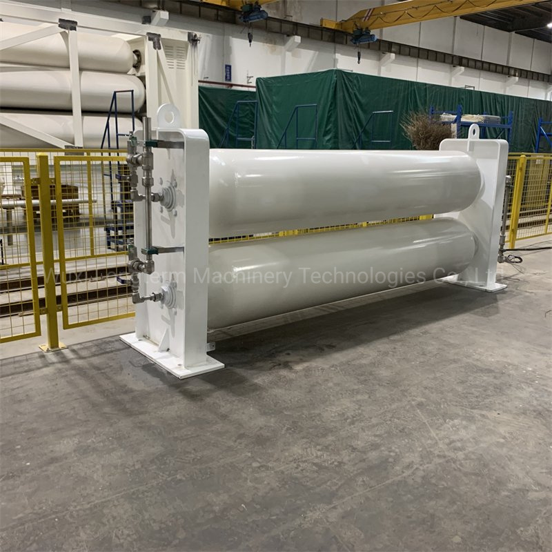 Chinese Factory CNG/Helium/Hydrogen Jumbo Tubes Skid Container Semi Trailer