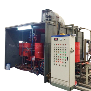 Three Color Steel Drum Outside Painting Machine, Casks / Kegs/Metal Barrel Painting Spray Booth^
