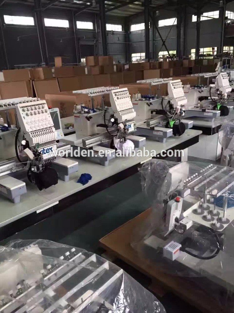 Wd-1201j Single Head 12 Needle Computerized Computer Embroidery Machine China 12 Price Single Head Hat Embroidery Machine