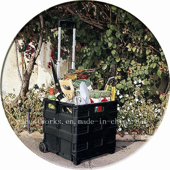Plastic Folding Portable Shopping Cart (FC403K-2)