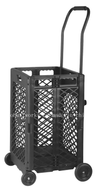 Extra Capacity Plastic Folding Shopping Cart (FC404K)