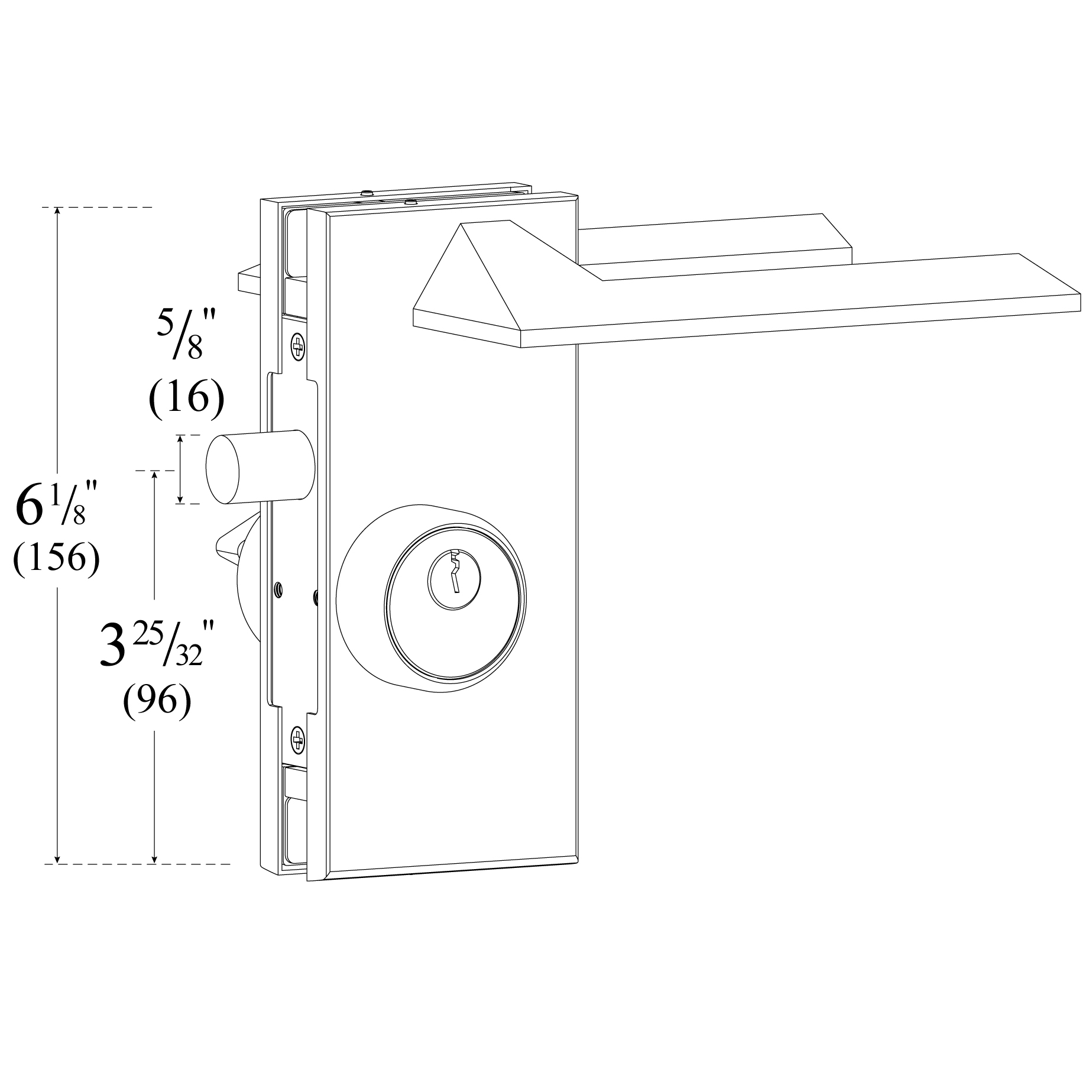 VM-400LH Center Lock with Handle