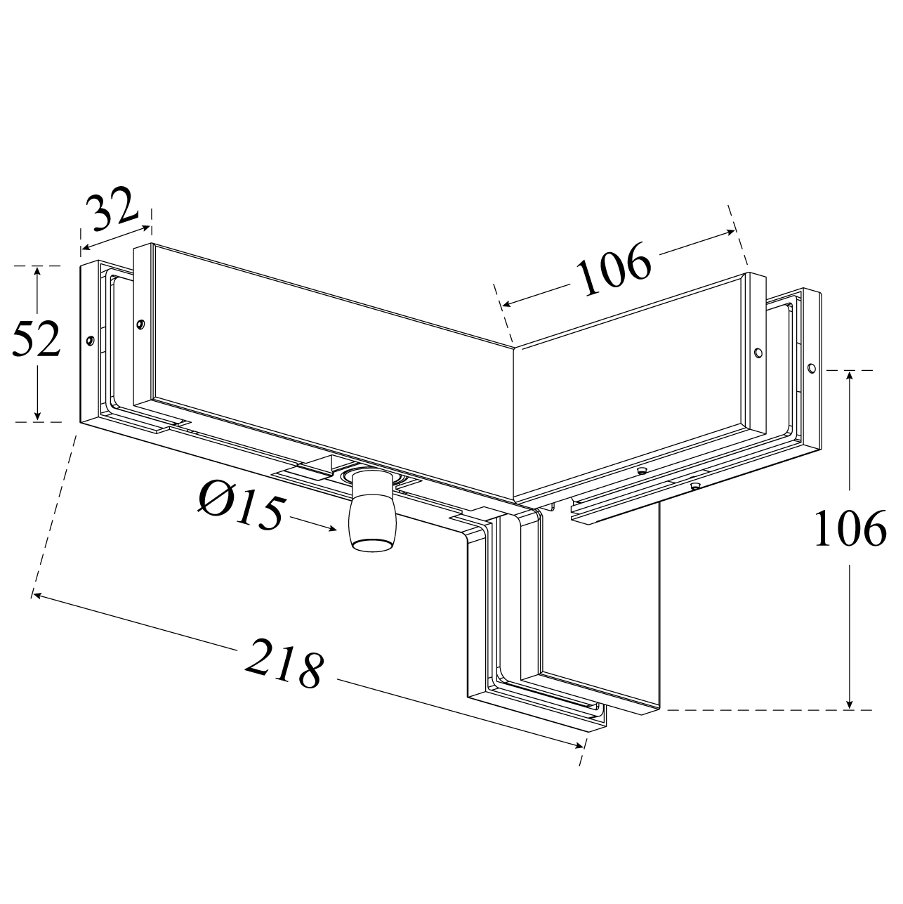 VM-41RH Europäischer Standard-Aufputz- und Standlicht-Patch mit Fin RH