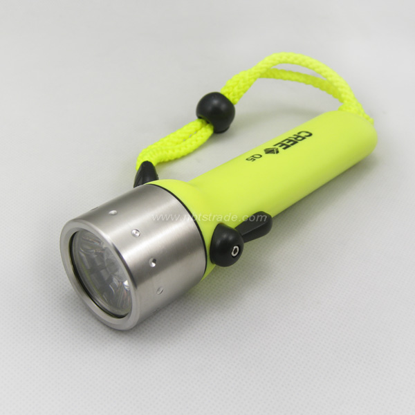 Plastic Professional waterproof LED Flashlight for diving