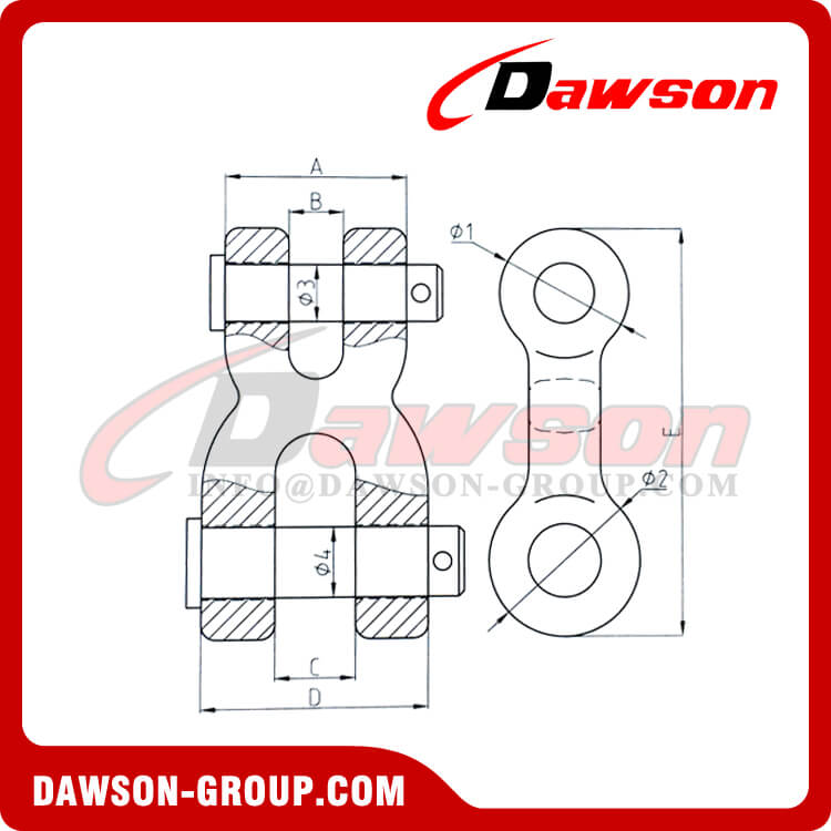 Enlace de horquilla doble de aleaci&oacute;n DS356 G70 - Dawson Group Ltd. - Fabricante, proveedor de China, F&aacute;brica