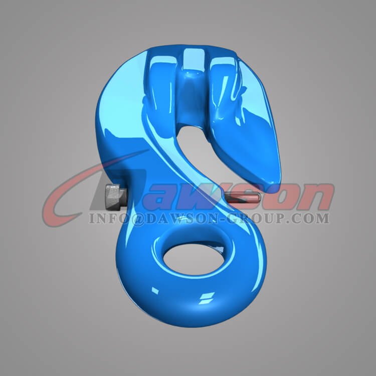 Grade 100 Special Eye Grab Hook with Safety Pin, WLL 4T Alloy Steel Eye Hook for Chains - China Factory, Exporter 安全ピン付きグレード100特別アイグラブフック、チェーン用WLL 4T合金鋼アイフック - 中国工場、輸出業者