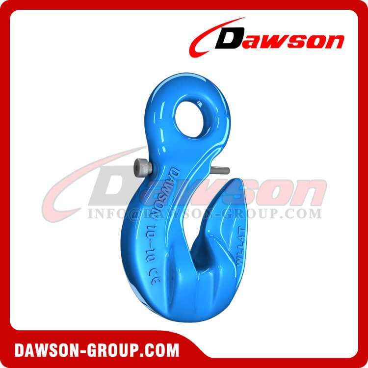 G100 Special Eye Grab Hook with Safety Pin, Grade 100 Forged Alloy Steel Eye Grab Hook - China Factory, Exporter G100 安全ピン付き特別アイグラブ フック、グレード 100 鍛造合金鋼アイグラブ フック - 中国工場、輸出者