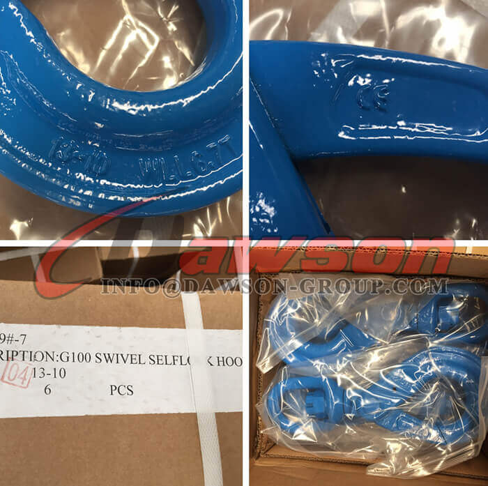 DS-1007 G100 Gancho girat&oacute;rio com travamento autom&aacute;tico Grau 100 Gancho de seguran&ccedil;a com travamento autom&aacute;tico - Dawson Group Ltd.