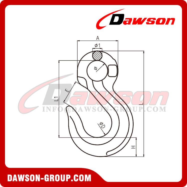 DS831 G80 アイ スリング フック 釣りや海外の索具用ラッチ付き - Dawson Group Ltd. - 中国メーカー、サプライヤー