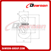 DS549 G80 7/8MM 10MM 13MM Tipo especial Gancho ladrón con pasador de seguridad
