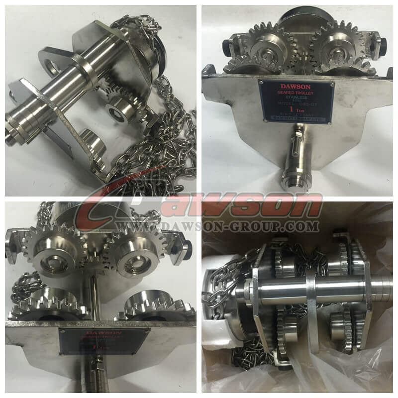 Carrinho com engrenagens de a&ccedil;o inoxid&aacute;vel DSS-GT - Fornecedor China Factoy