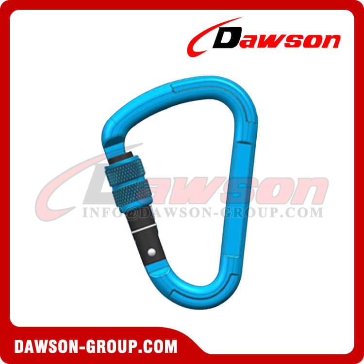 DS7107B Mosquetón de aluminio con mosquetón, hebilla para escalada en roca
