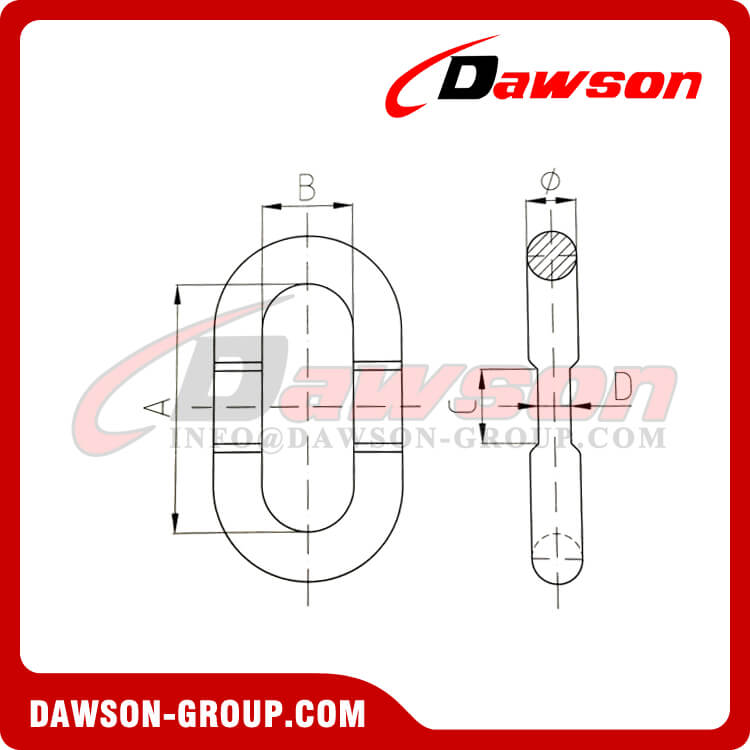 DS411 Enlace de aleación de acero forjado