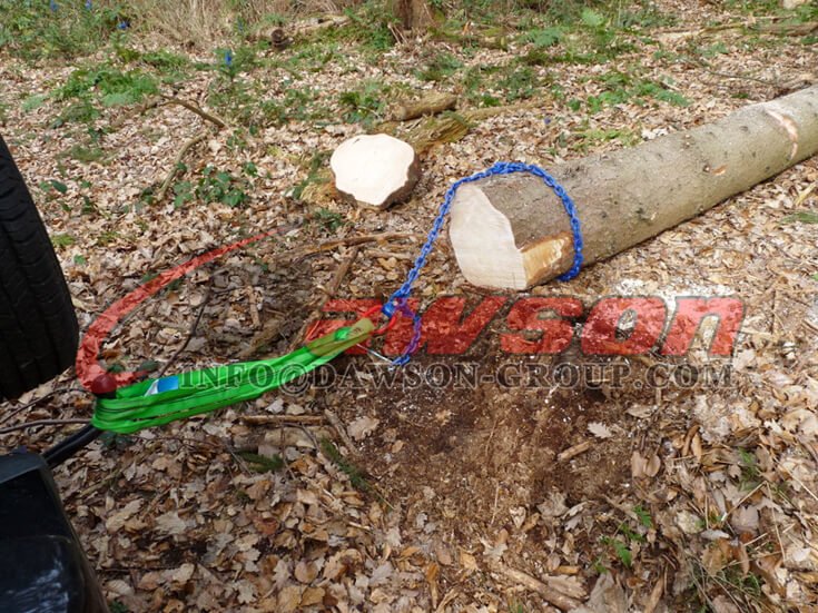 Aplica&ccedil;&atilde;o de conectores de corrente girat&oacute;ria G100 / Grau 100 para extra&ccedil;&atilde;o florestal, conjuntos de corrente florestal - Dawson Group Ltd.