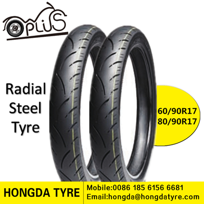 Motorcycle Radial Tyre 60/90r17 80/90r17 Radial Steel Motorcycle Tire