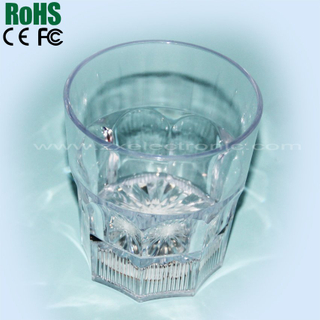Led light liquid activated shot glass