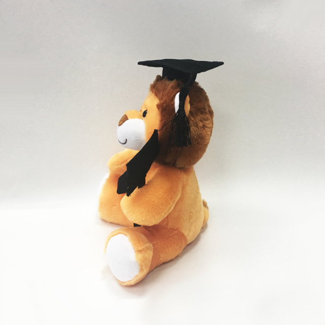 Plush Graduation lion with Doctor cap for students gift