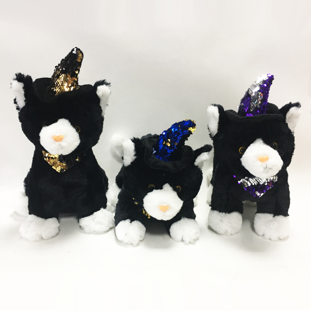 Halloween Stuffed Toys Soft Plush Toy Black Cat