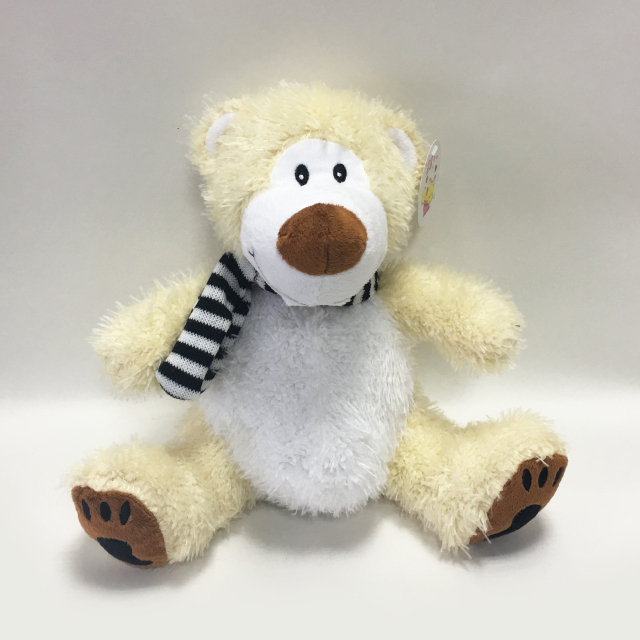 Promotional Custom Beige Color Plush Soft Polar Bear Toys