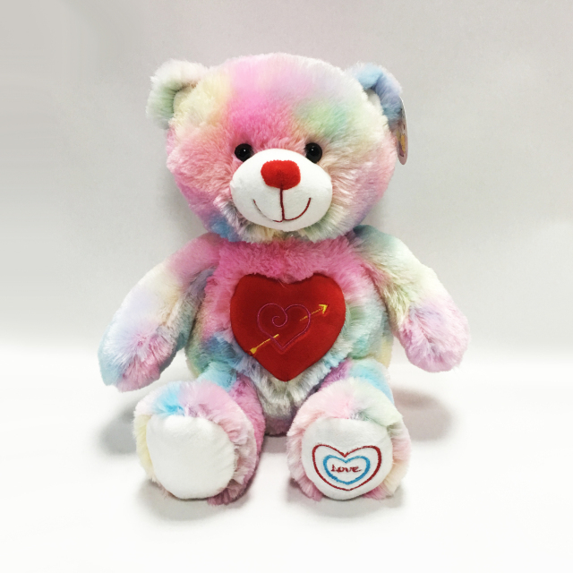 Customized Colorful Plush Stuffed Bear for Valentines