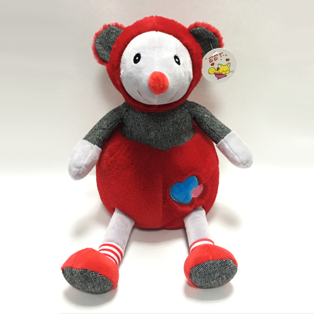 Stuffed Red Plush Mouse Toys for Valentines Day Gifts