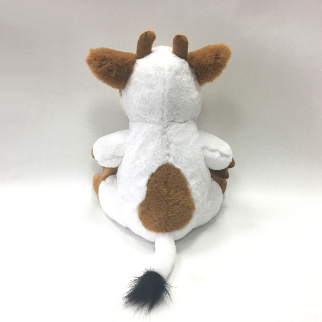 Hot Sale Soft Brown Cow Shaped Plush Backpacks
