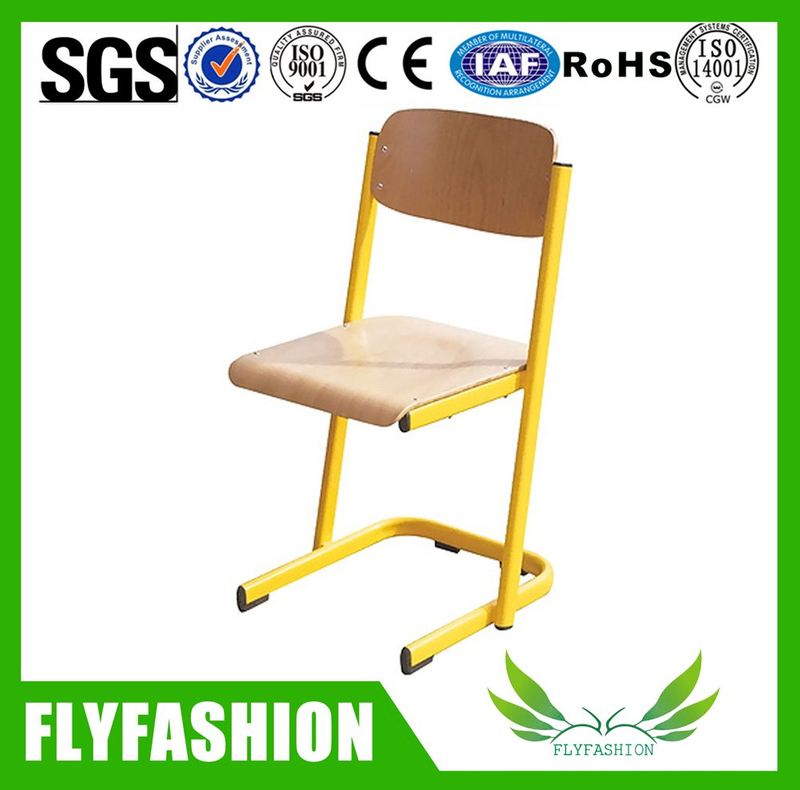 Classroom Furniture Metal Frame Wooden School Chairs (SF-79C)
