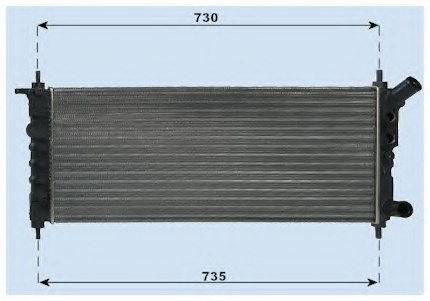 Radiator for OPEL