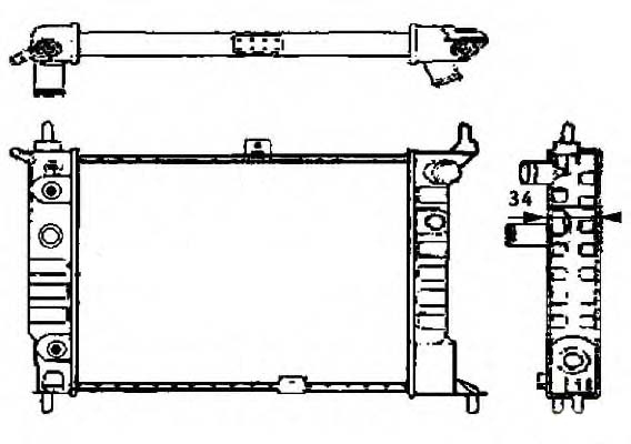 Radiator for OPEL