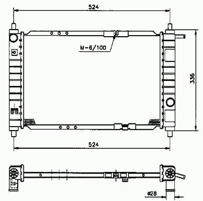 Radiator for DAEWOO