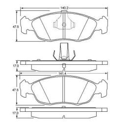 Brake pad for CITROEN