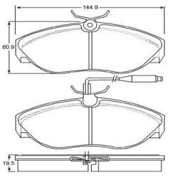 Brake pad for CITROEN