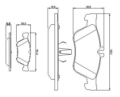 Brake pad for MERCEDES BENZ