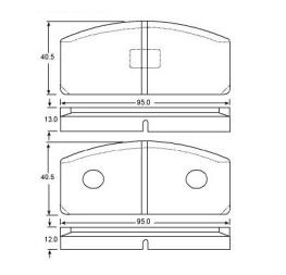 Brake pad for RENAULT