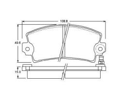 Brake pad for RENAULT