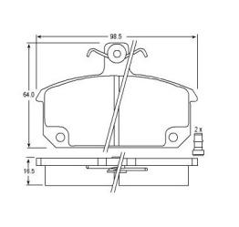 Brake pad for RENAULT