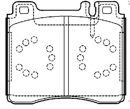 Brake pad for MERCEDES BENZ