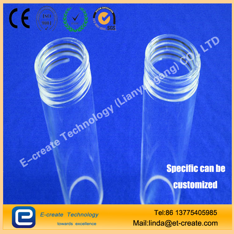Quartz thread, quartz glass external thread, quartz tube internal thread, quartz rod slotted custom 