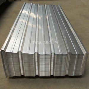 Le toit trap&eacute;zo&iuml;dal de Galvalume couvre la toiture en m&eacute;tal d'Aluzinc de profil de T