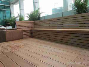 Planche ext&eacute;rieure de Decking de l'utilisation WPC d'anti plaque en bois de Corrossion Vinlye